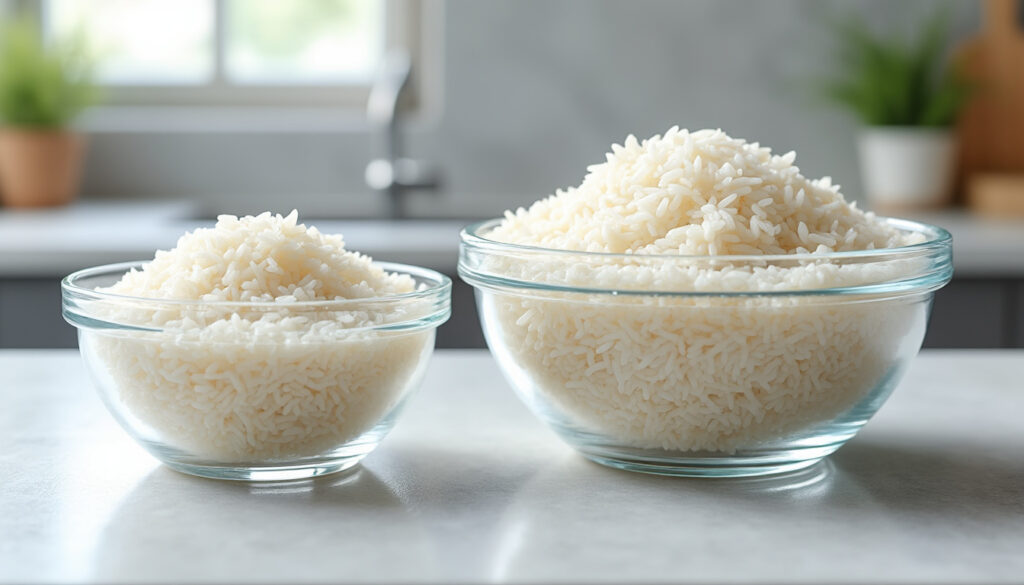découvrez comment 60 g de riz cru se transforme en poids cuit avec notre guide simple d'équivalence et astuces de cuisson.
