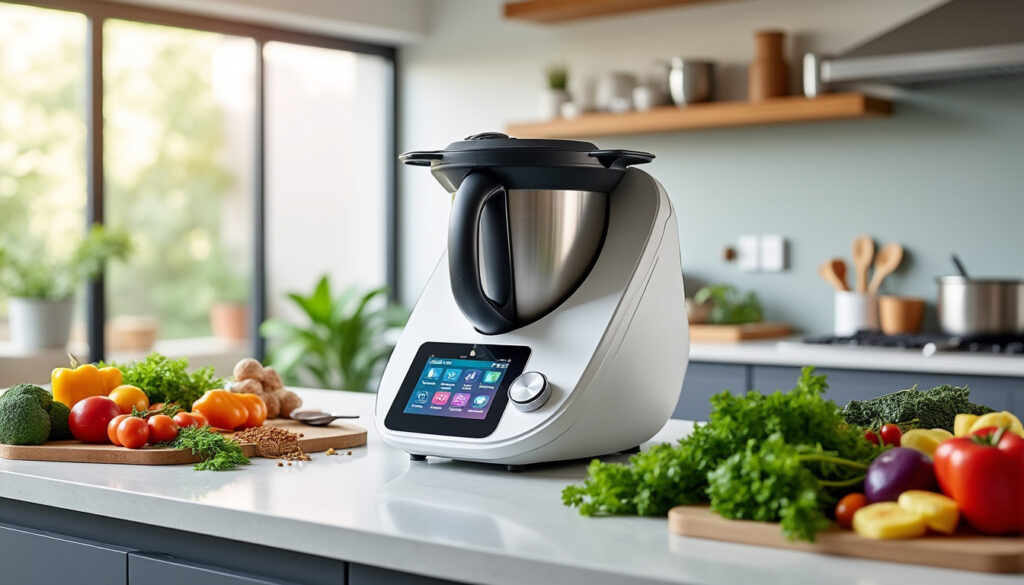 découvrez le thermomix tm7, un robot multifonction connecté et innovant qui simplifie la cuisine au quotidien avec ses nombreuses fonctionnalités intelligentes.